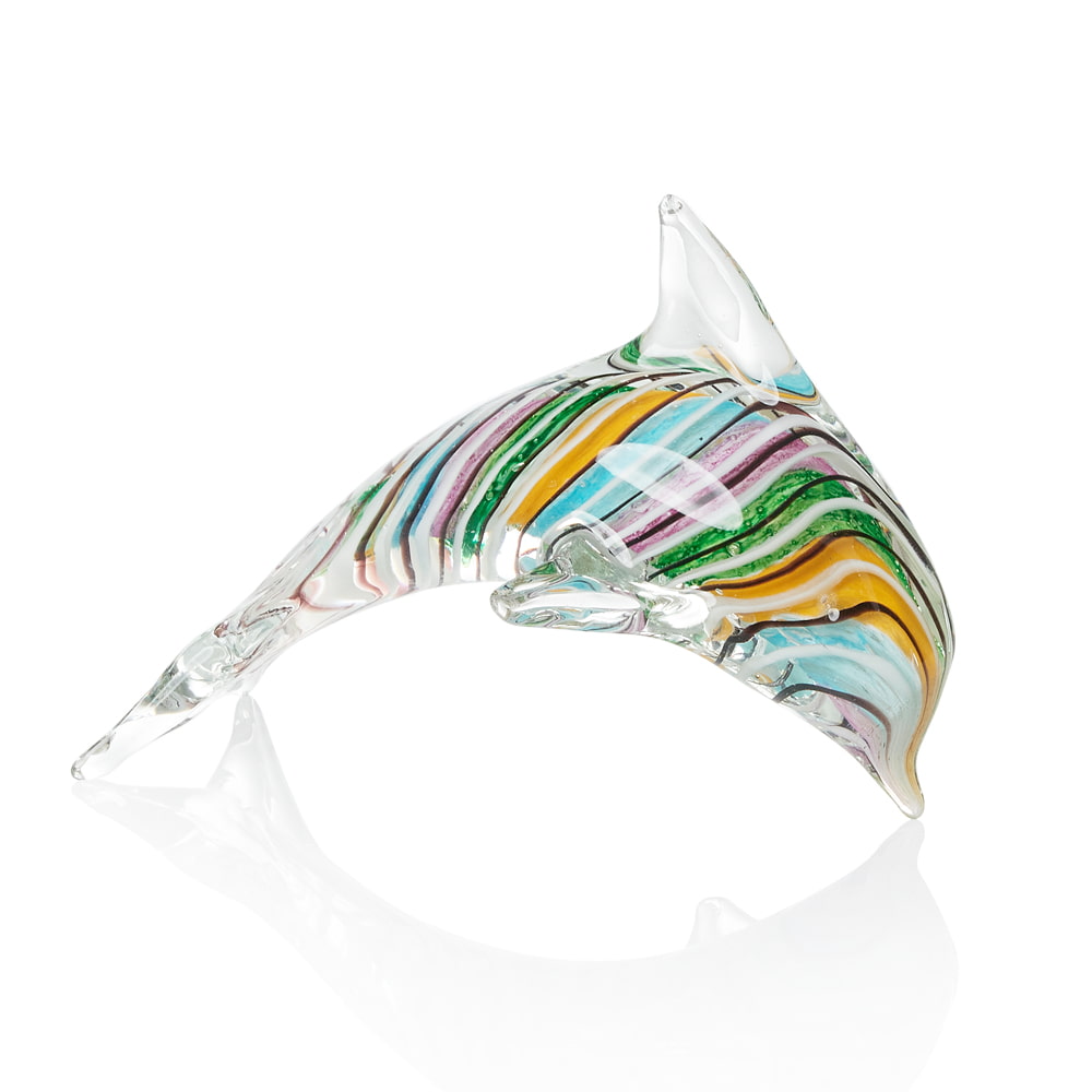 Scultura Ottaviani Delfino Arcobaleno-2b Gioielli
