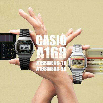Orologio Casio Collection Vintage A168WEHB-1AEF uomo 36 mm-2b Gioielli