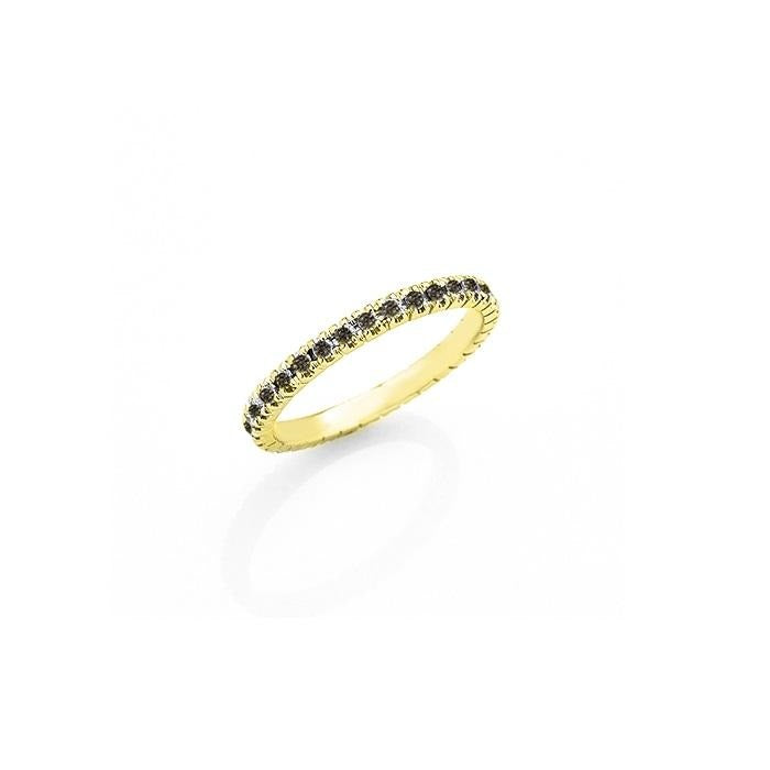 Anello Eternity AN-2230-GB_11 oro giallo 18 kt diamanti brown