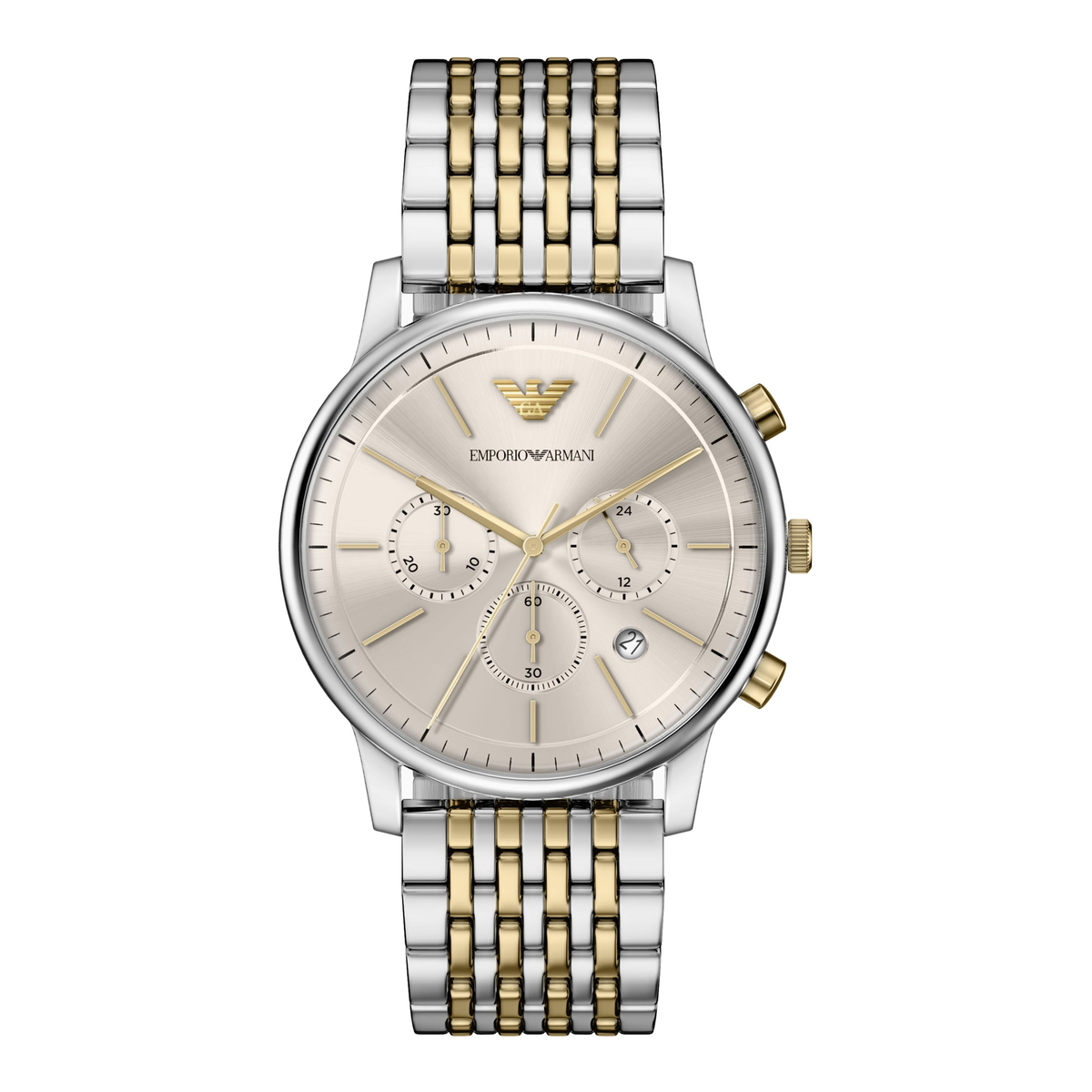 Cronografo Emporio Armani AR11773 uomo 42 mm bicolore-2b Gioielli