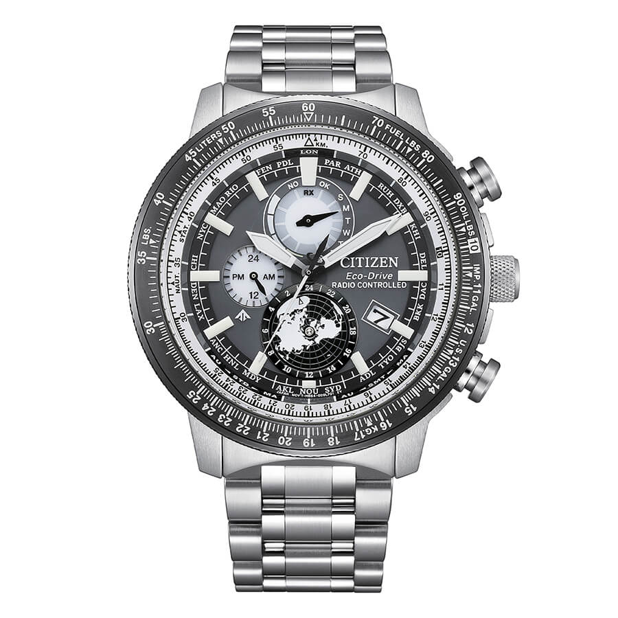 Orologio Citizen Promaster BY3006-53H Geo Trekker radiocontrollato uomo 46 mm-2b Gioielli