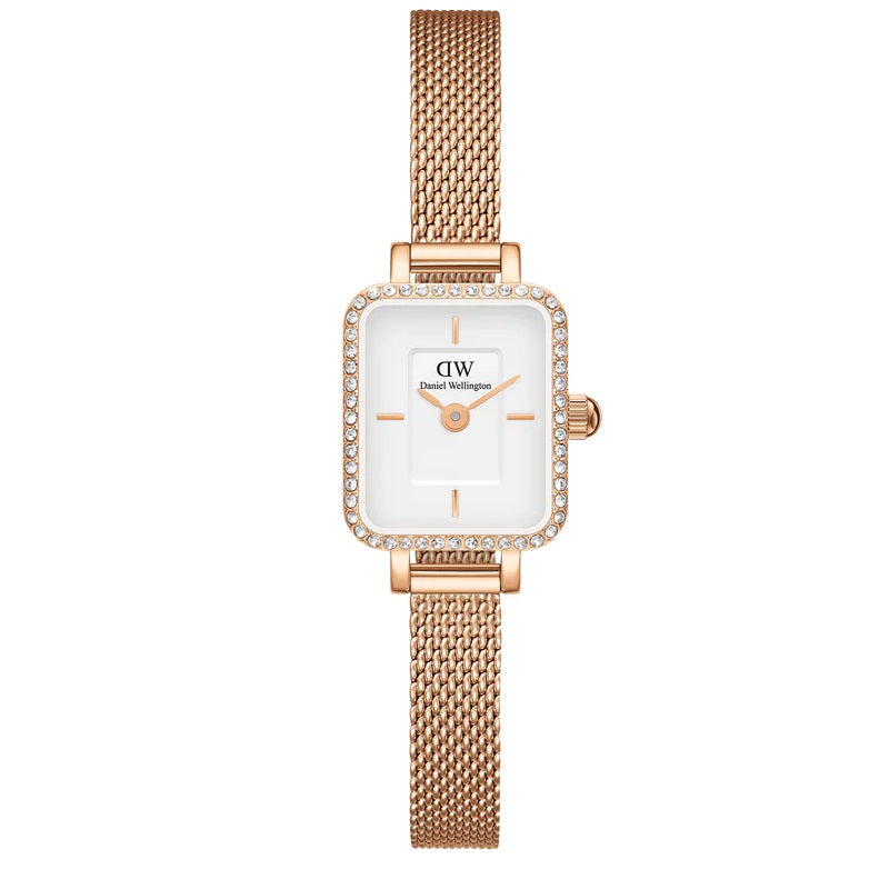Orologio DW Quadro Mini Lumine Rose Gold DW00100731 donna 15x18 mm-2b Gioielli
