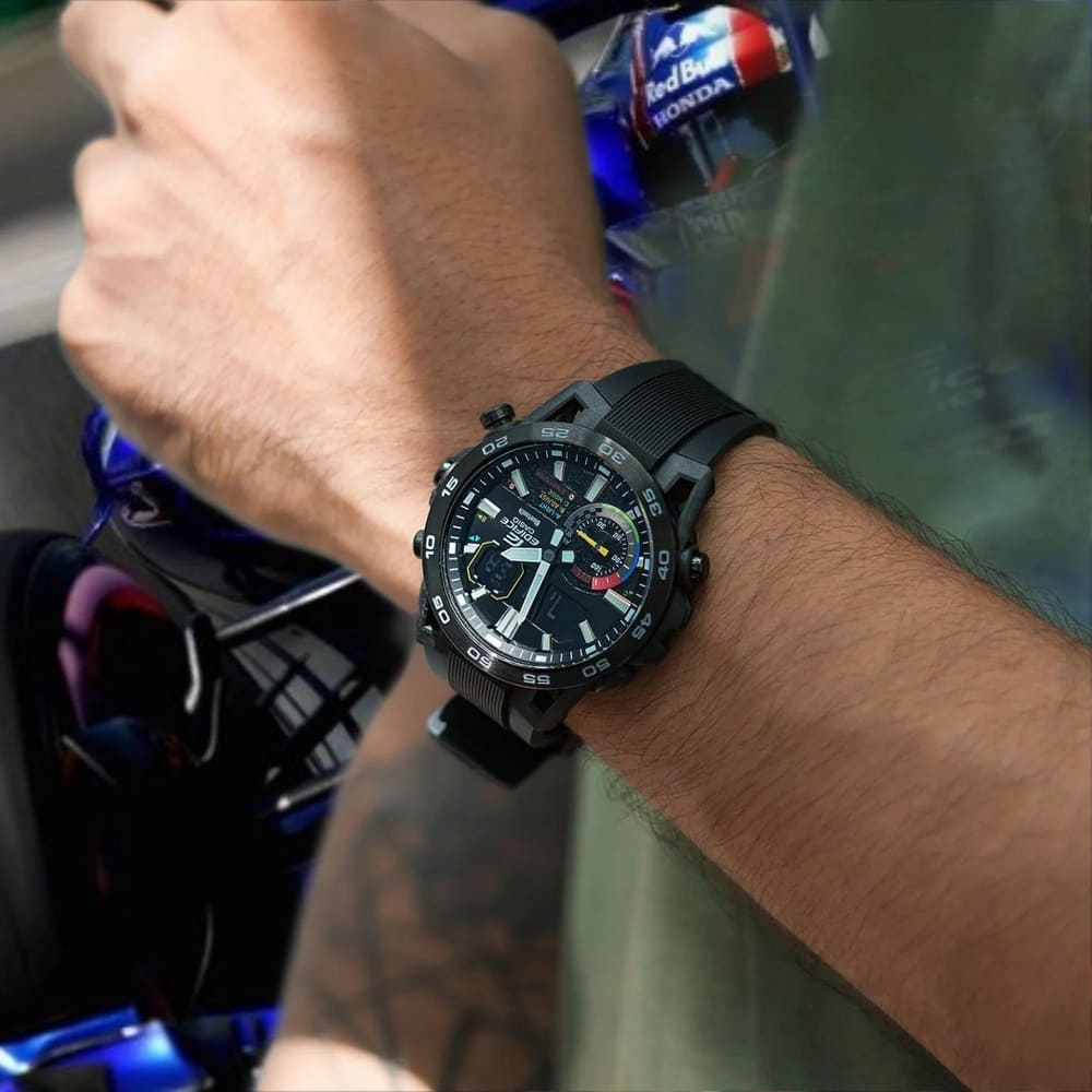Casio Edifice EFS-S500D-1AVUEF - Orologio Uomo Cronografo, Vetro Minerale, Acciaio Inox, 10 Bar