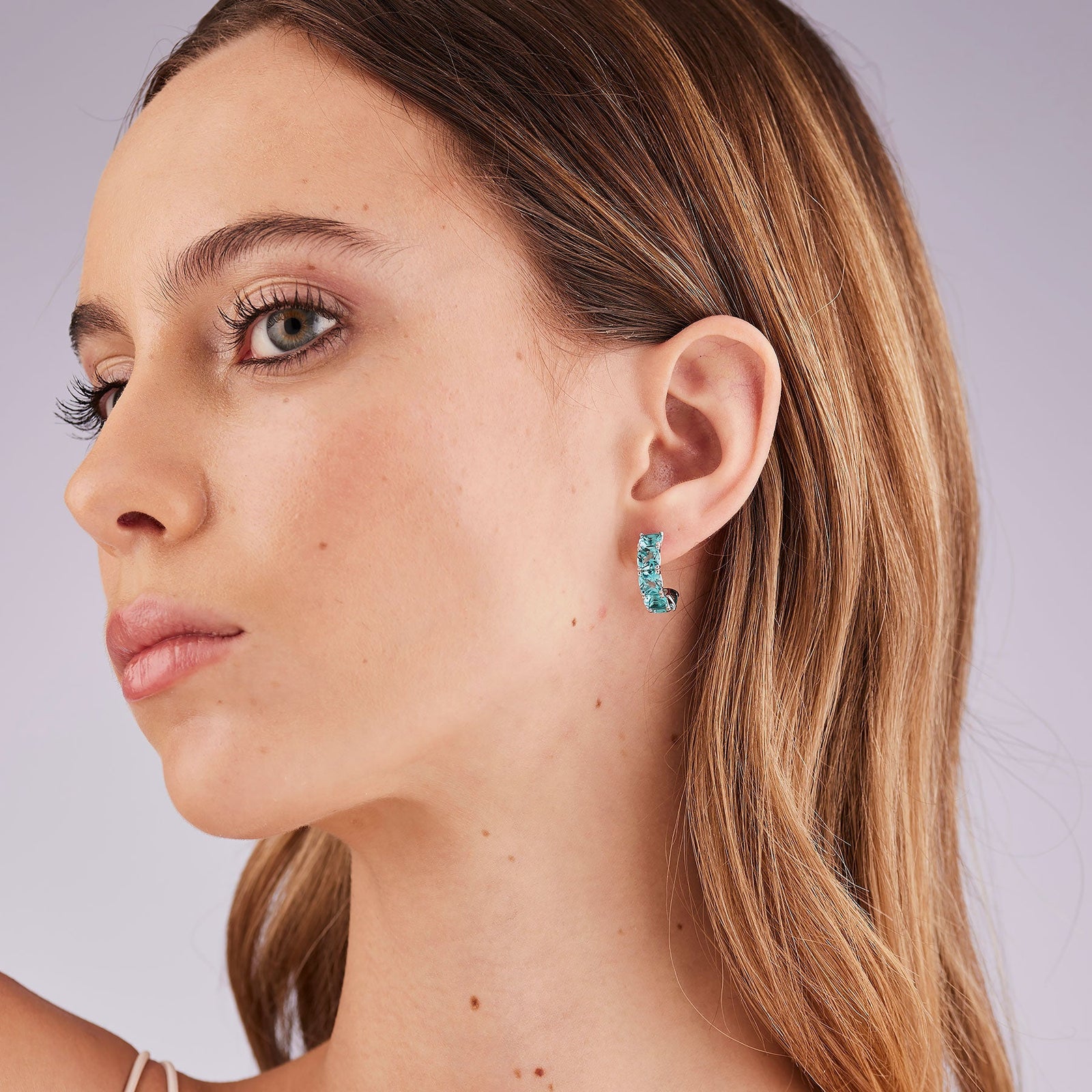 Monorecchino Brosway Fancy FAG13 donna argento 925 Paraiba 18 mm-2b Gioielli