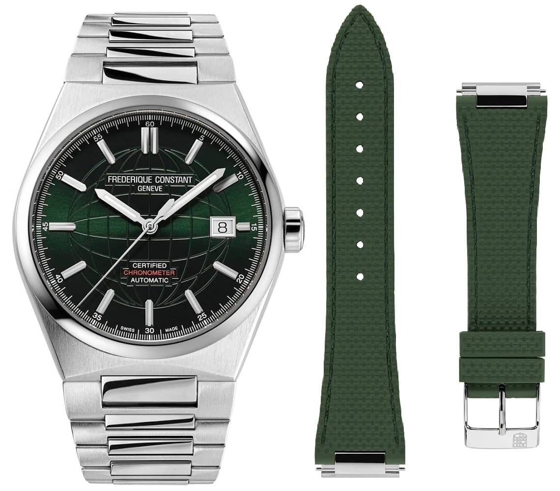 Orologio Frederique Constant Highlife FC-303G3NH6B automatico COSC uomo doppio cinturino 39 mm-2b Gioielli