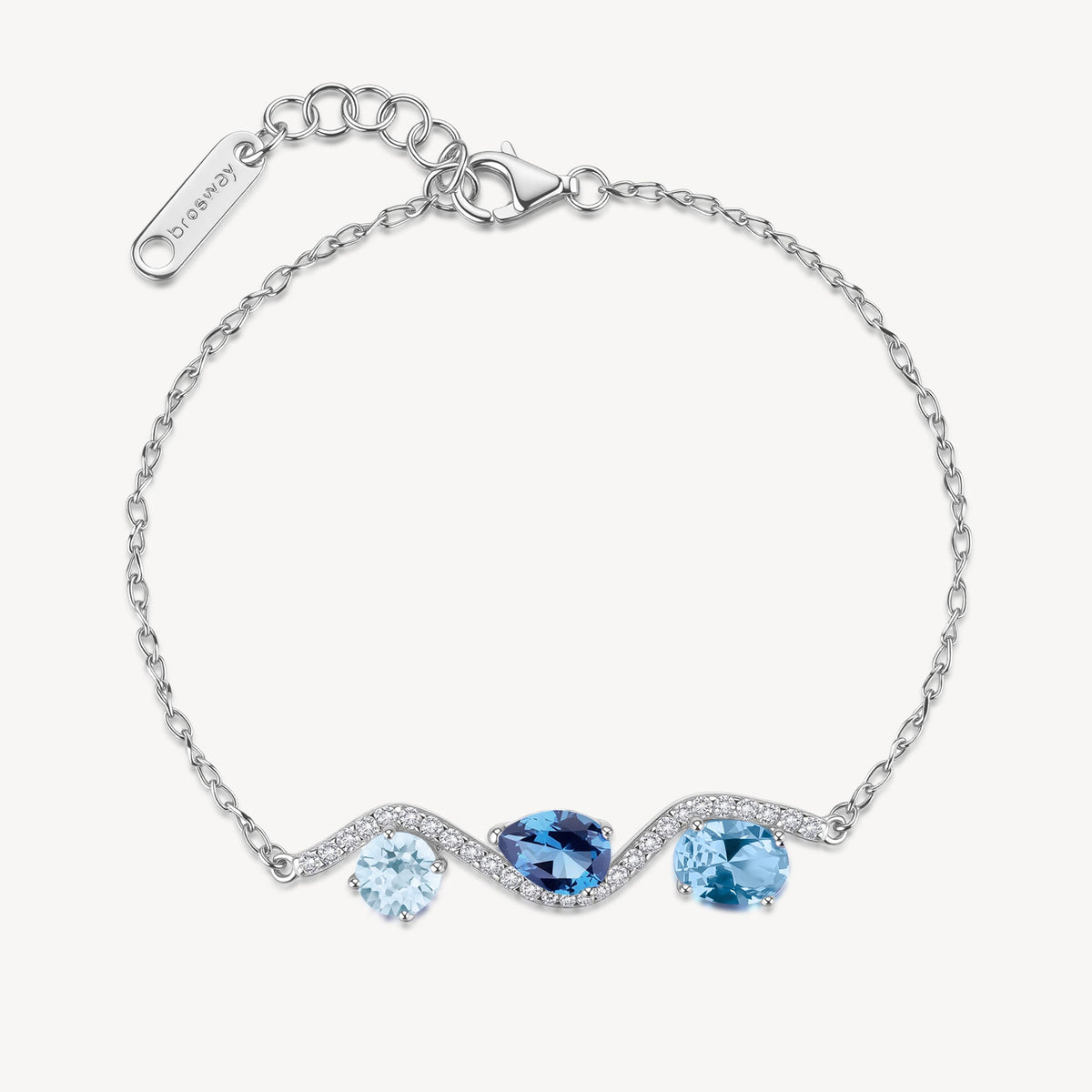 Bracciale Brosway Fancy FCL134 in argento 925 – Zirconi azzurri-2b Gioielli