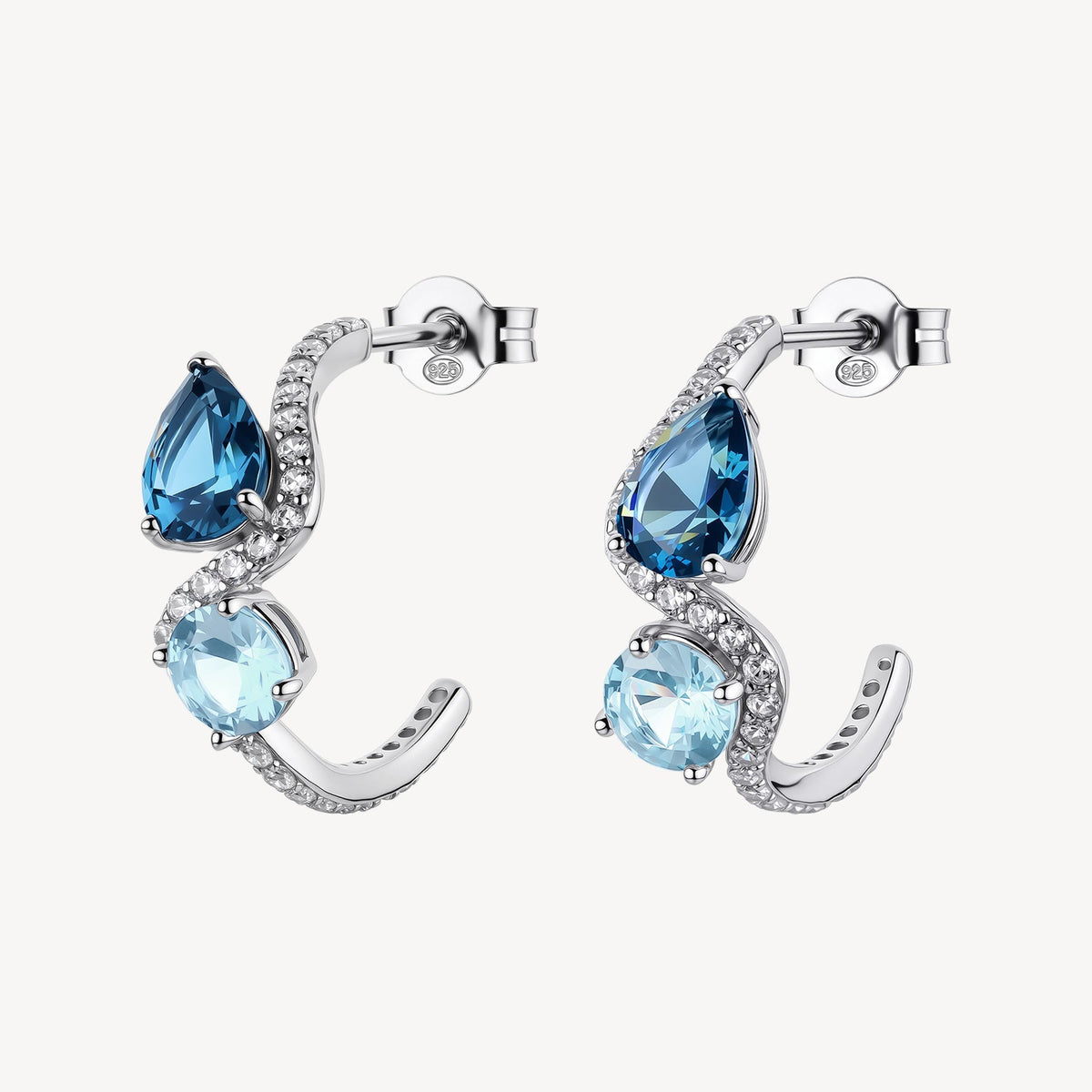 Orecchini Brosway Fancy FCL137 in argento 925 – Zirconi azzurri-2b Gioielli