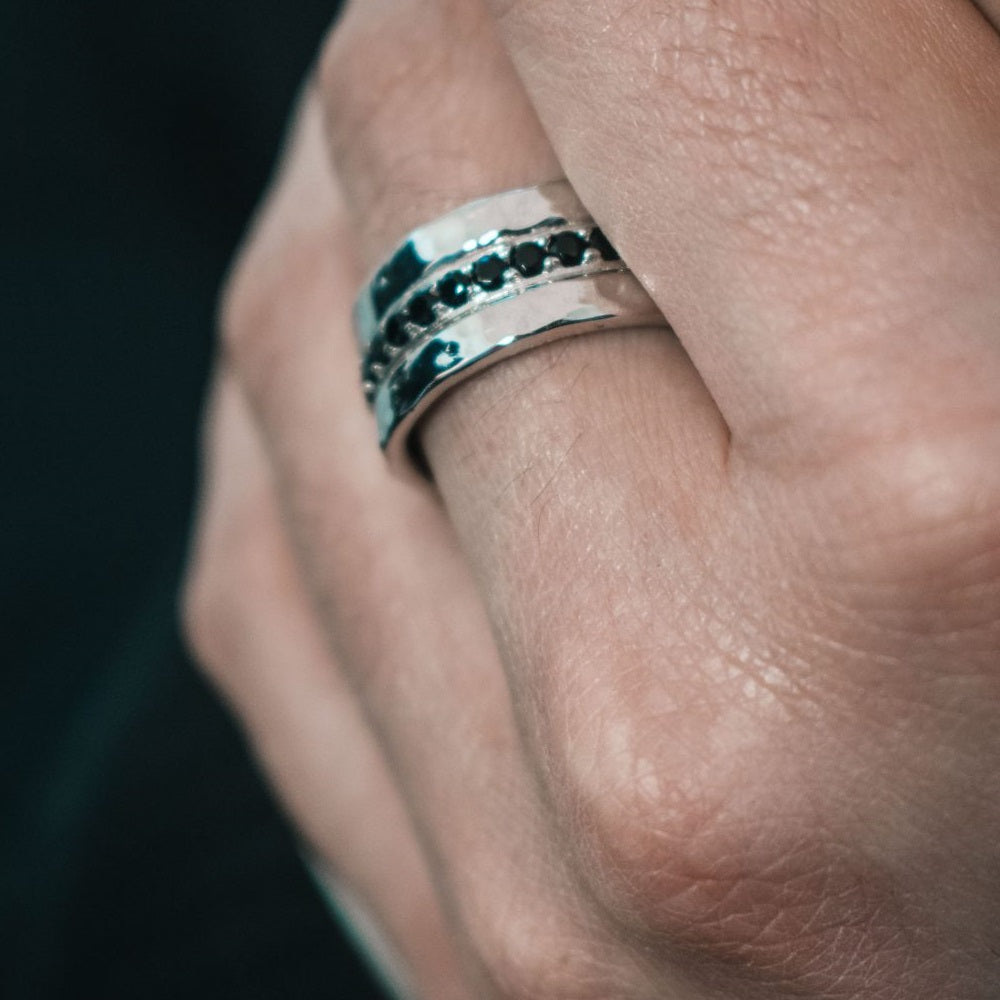 Anello Alessandro Magrino Luxury argento uomo G2324 misura 22-2b Gioielli