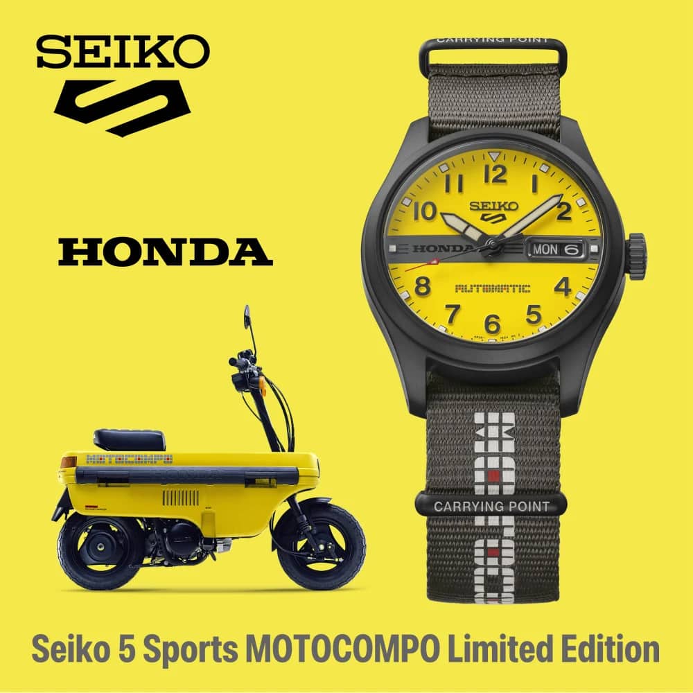Orologio Seiko 5 HDB010K1 Honda Motocompo Limited Edition uomo 36 mm-2b Gioielli