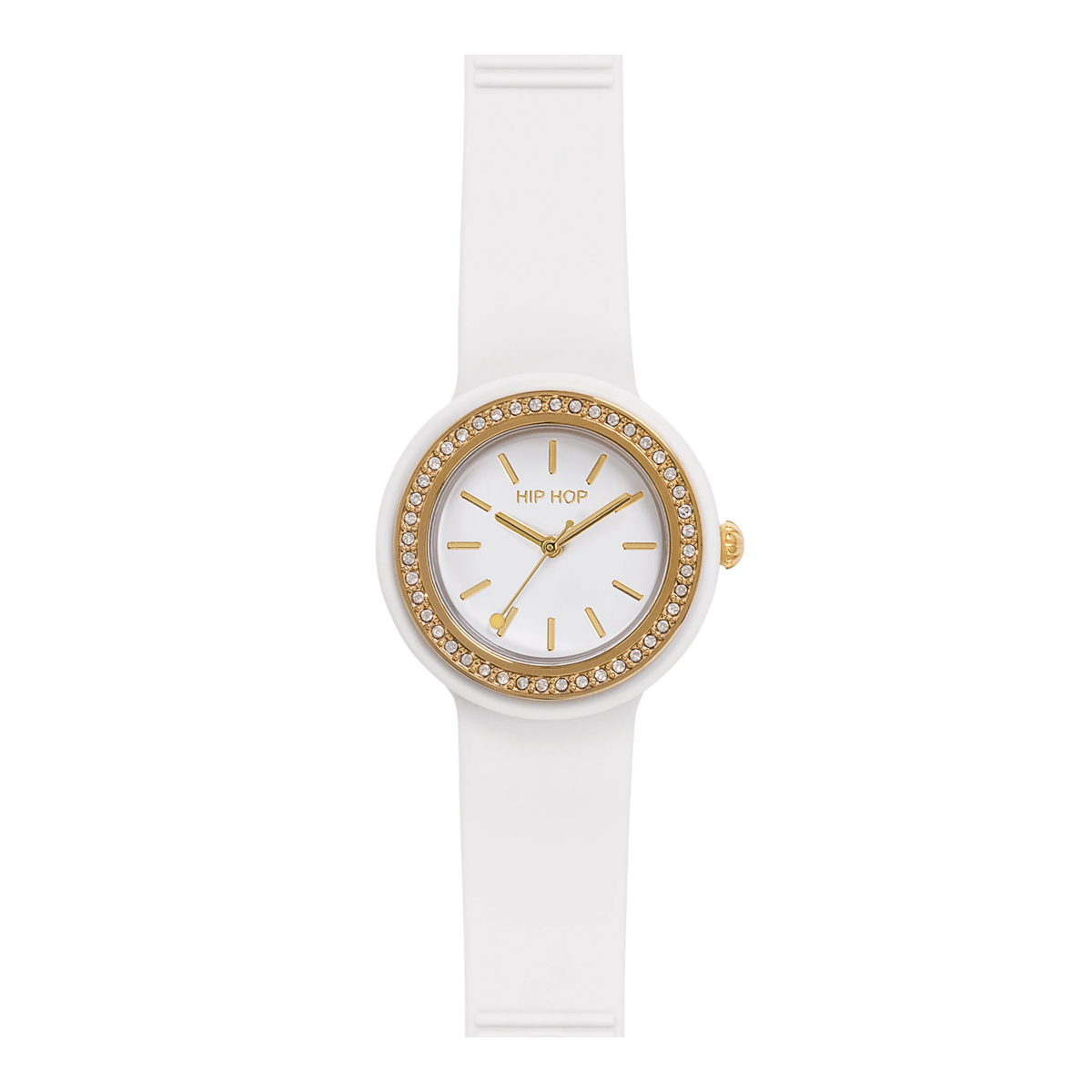 Hip Hop Hero.Dot Bezel HWU1306 Crystal White
