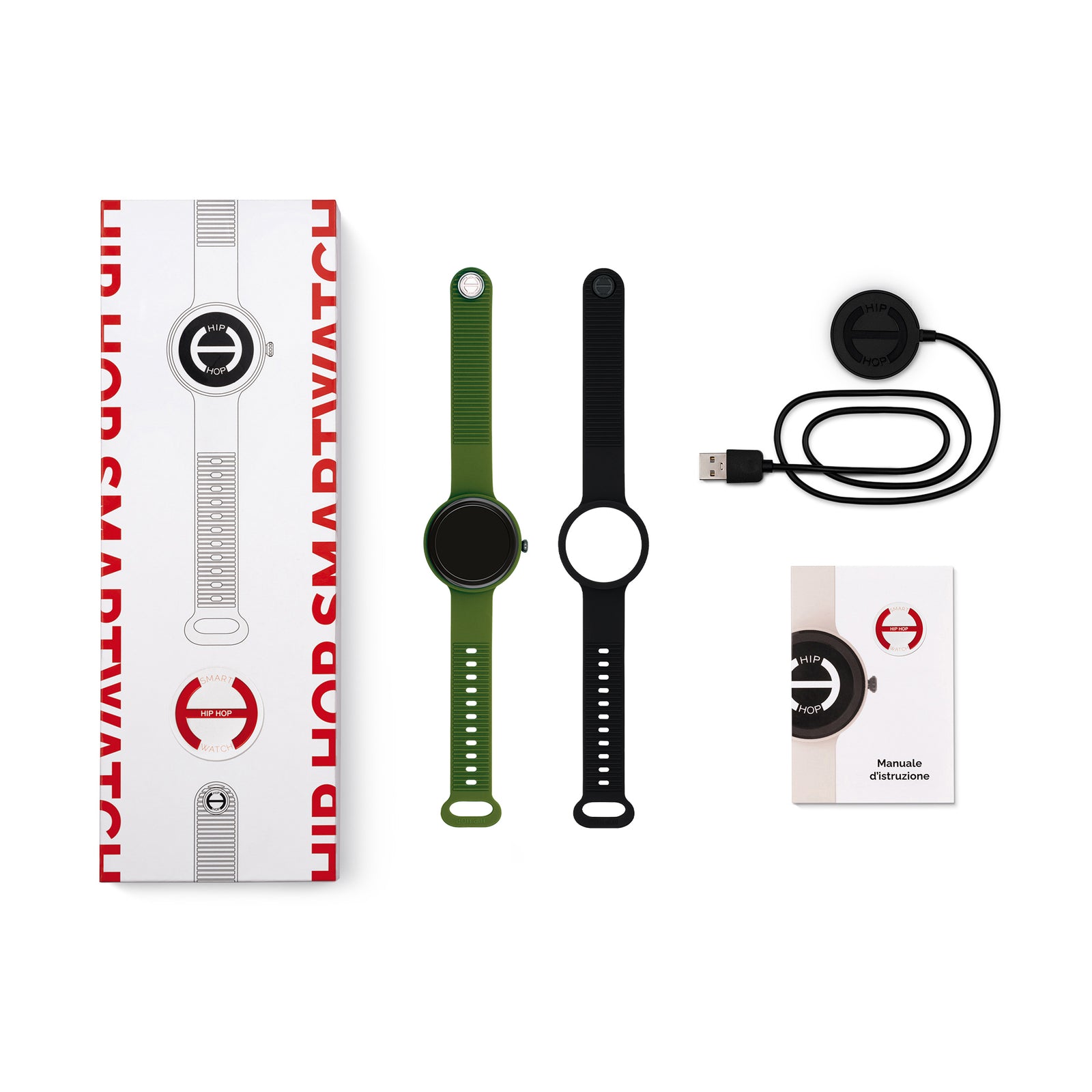 Smartwatch Hip Hop Hero.Next HWU1315 41 mm verde/nero-2b Gioielli