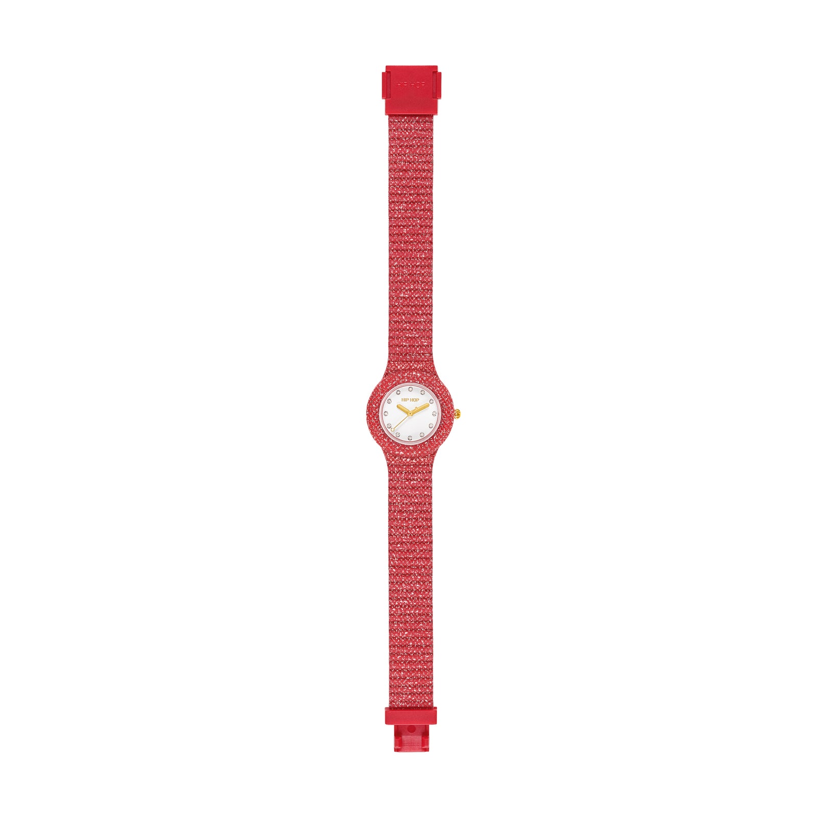 Orologio Hip Hop Shimmer Crush HWU1338 donna 32 mm rosso-2b Gioielli