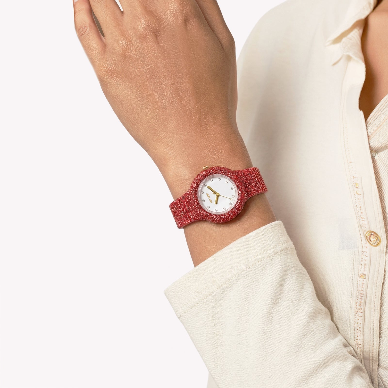 Orologio Hip Hop Shimmer Crush HWU1338 donna 32 mm rosso-2b Gioielli