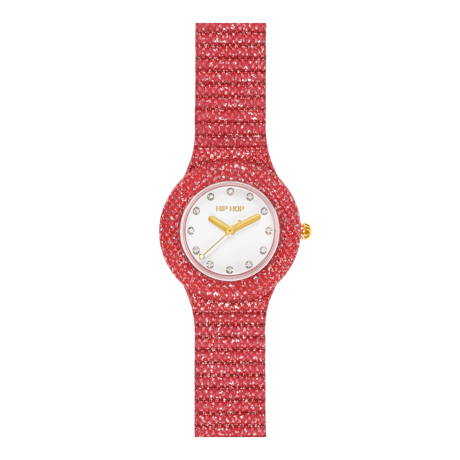 Orologio Hip Hop Shimmer Crush HWU1338 donna 32 mm rosso-2b Gioielli