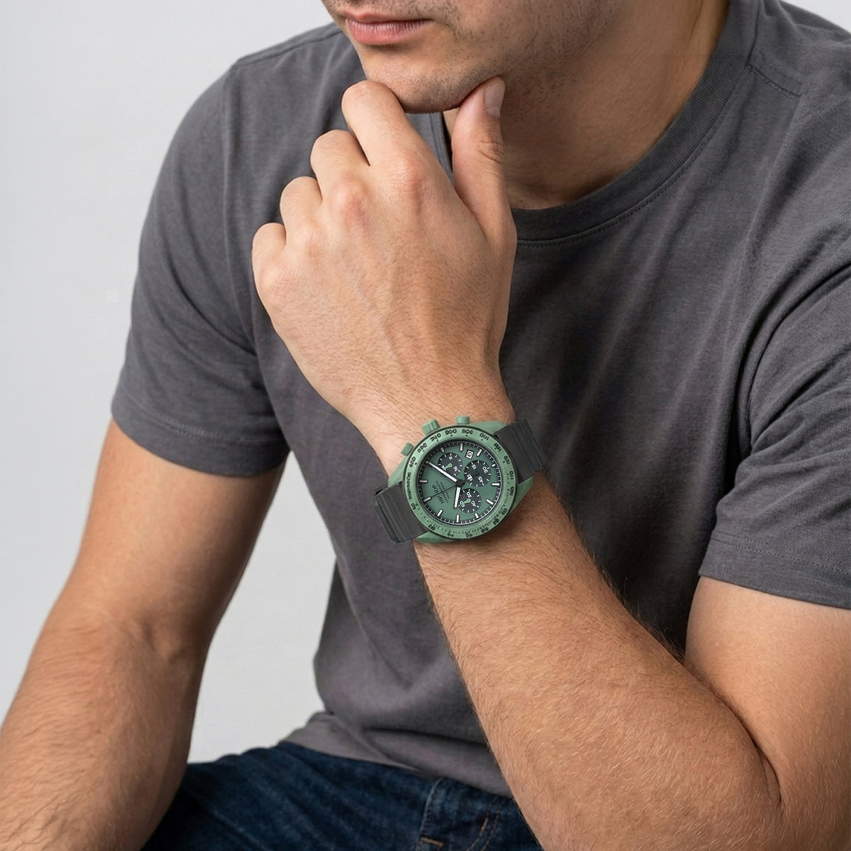 Orologio Hip Hop XT10 HWU1346 cronografo uomo 42 mm verde salvia