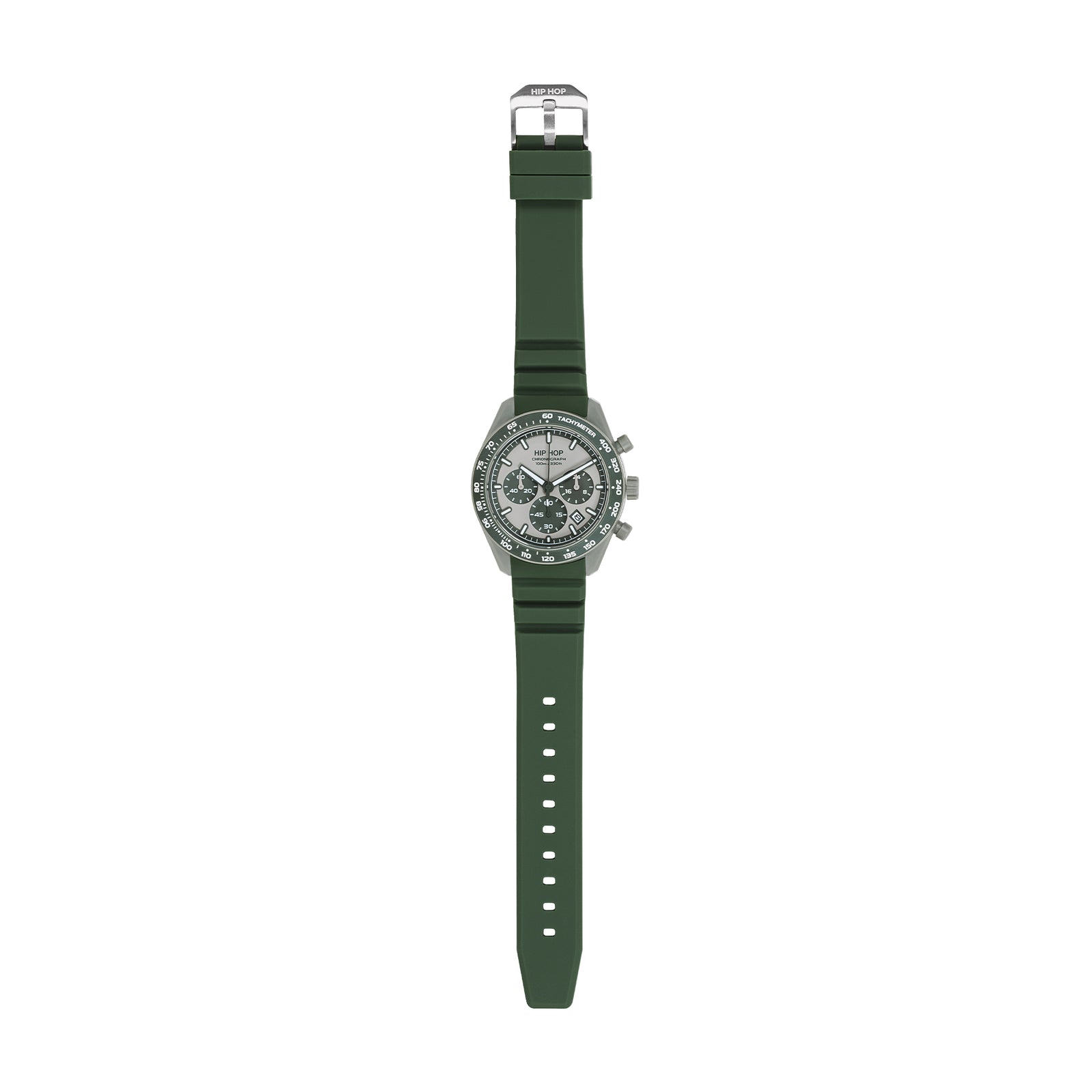 Orologio Hip Hop XT10 HWU1347 cronografo uomo 42 mm verde oliva-2b Gioielli