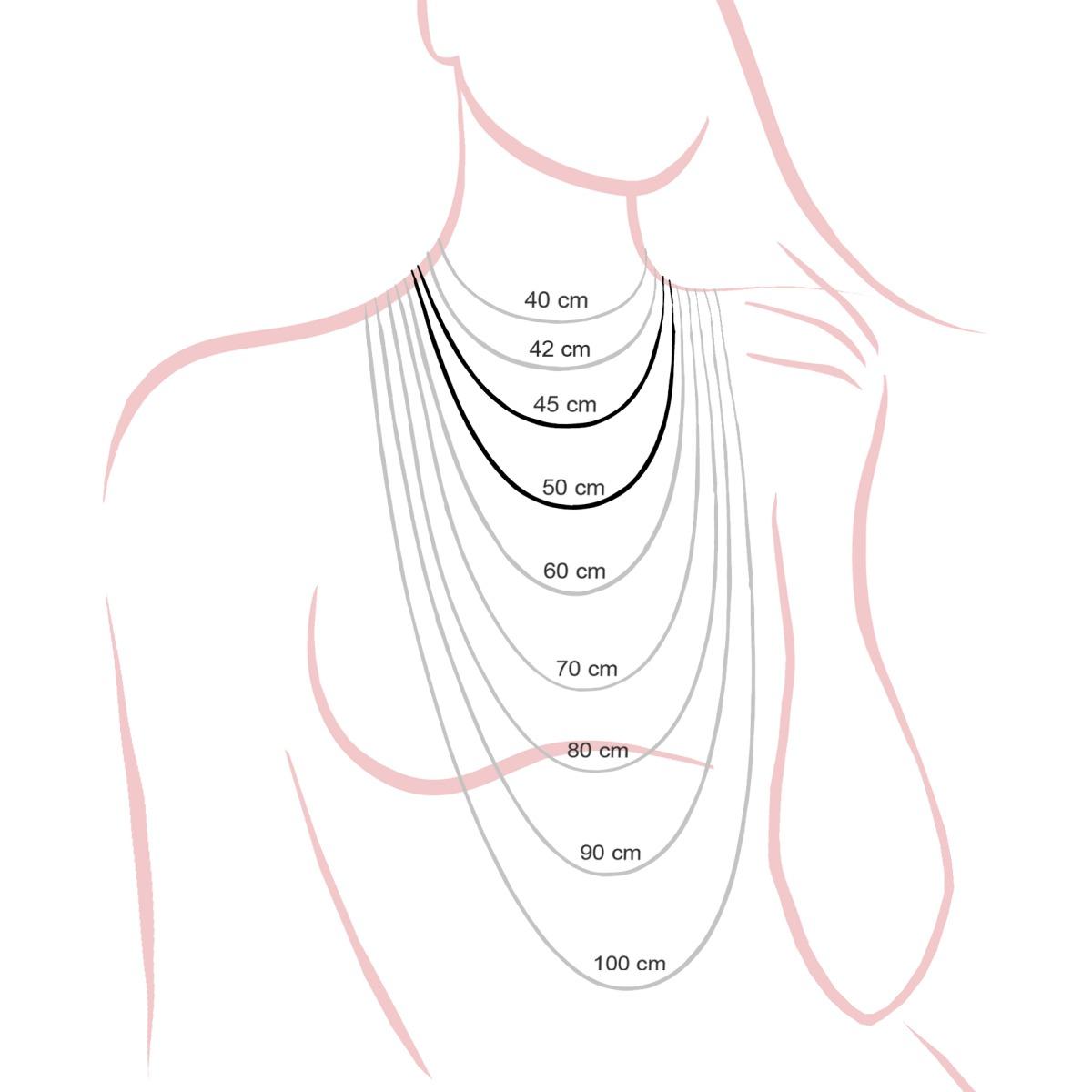 Collana in acciaio corda 50 cm-2b Gioielli