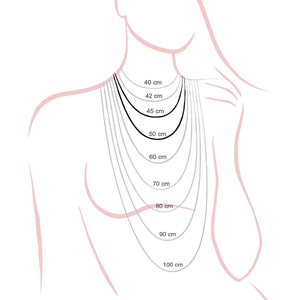 Collana in acciaio corda 50 cm-2b Gioielli