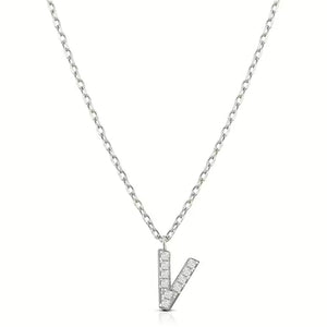 Collana Kulto925 K925-218 Lettera V argento donna-2b Gioielli