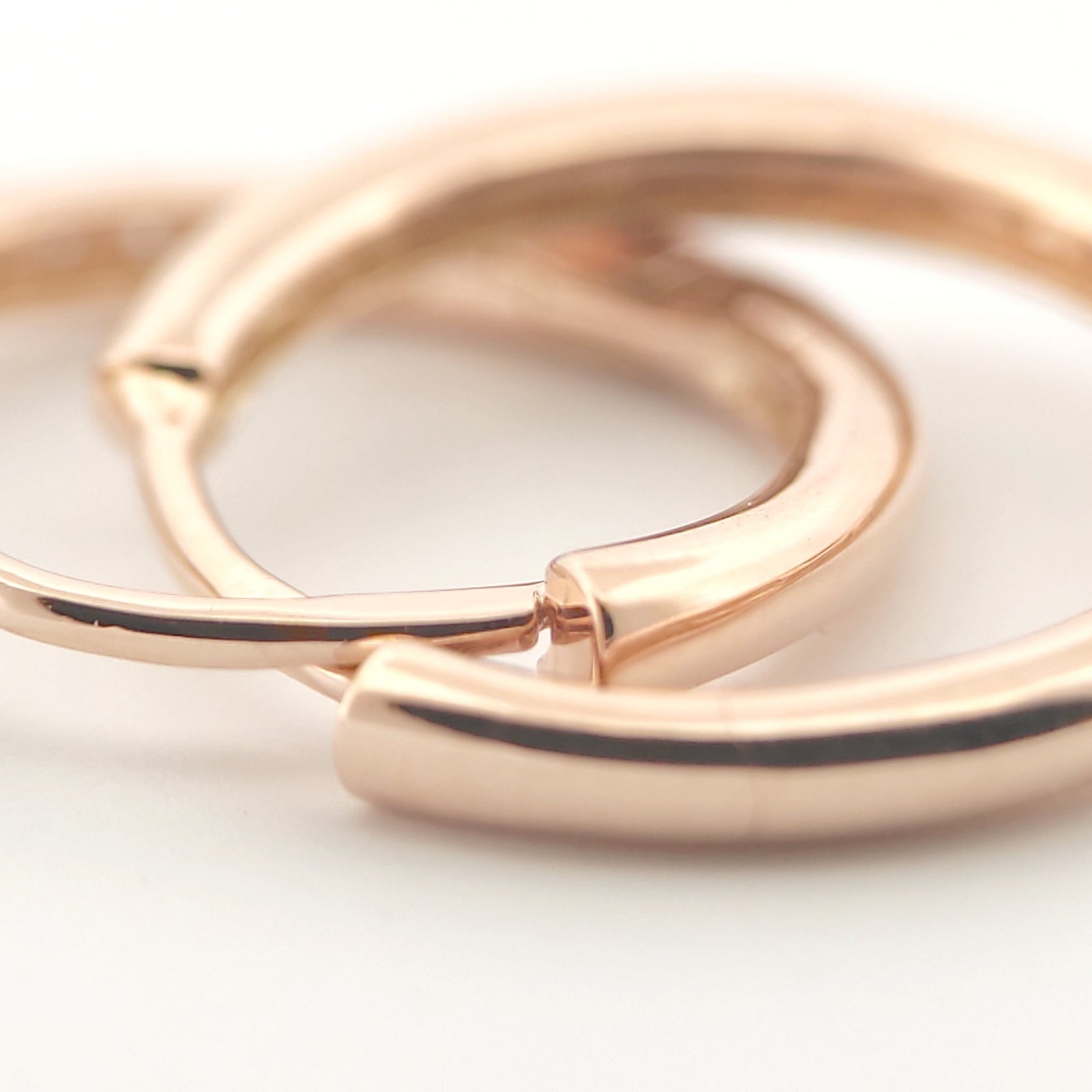 Orecchini oro rosa 18kt Diamanti 0,14 Ct a cerchio-2b Gioielli
