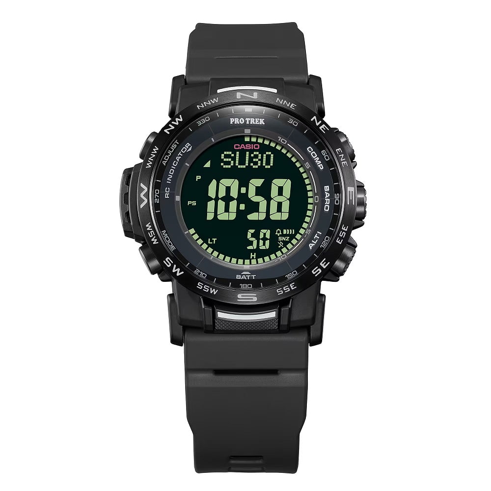 Orologio da uomo Casio Pro Trek analogico digitale con cinturino in resina a base biologica, quadrante bianco, solare PRW-61LD-3 100M Orologio da uomo Casio Pro Trek analogico digitale con cinturino in resina a base biologica, quadrante bianco, solare PRW-61LD-3 100M