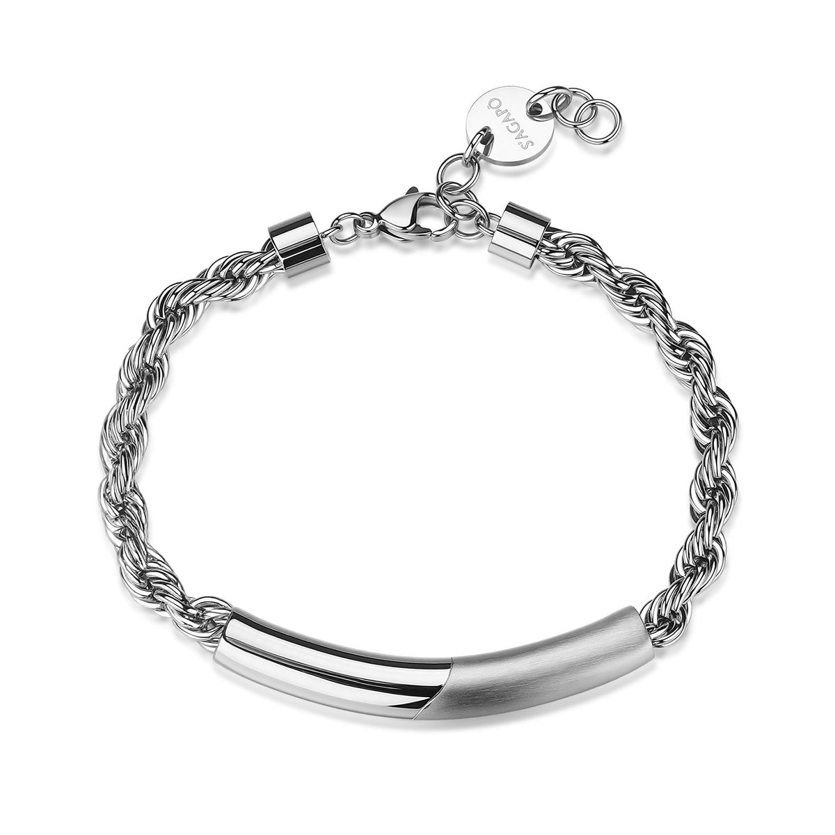 Bracciale S'Agapõ Bound SBD11 uomo acciaio 316L 21 cm-2b Gioielli