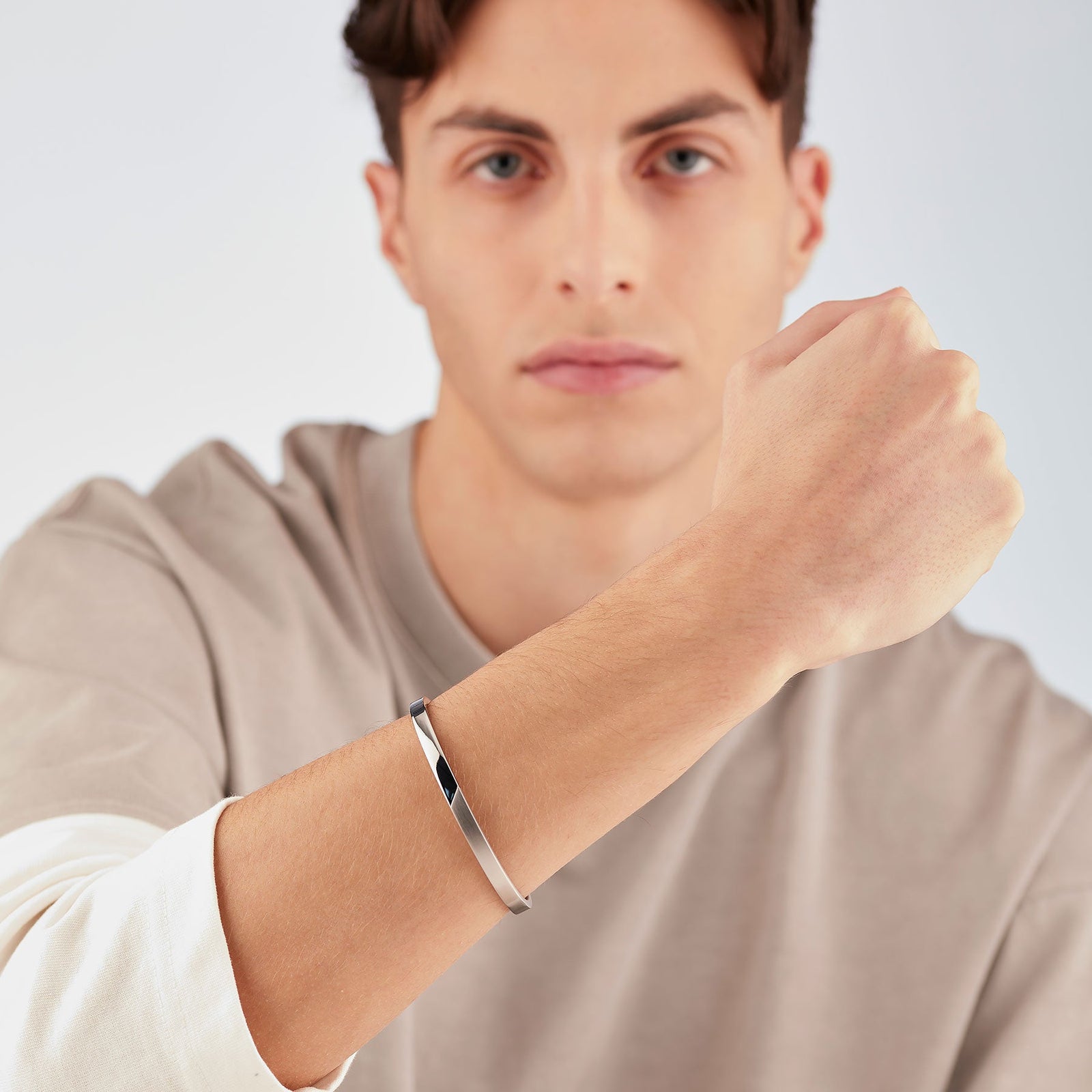 Bracciale rigido S'Agapõ BOUND SBD18B – Acciaio Ø 65 mm-2b Gioielli