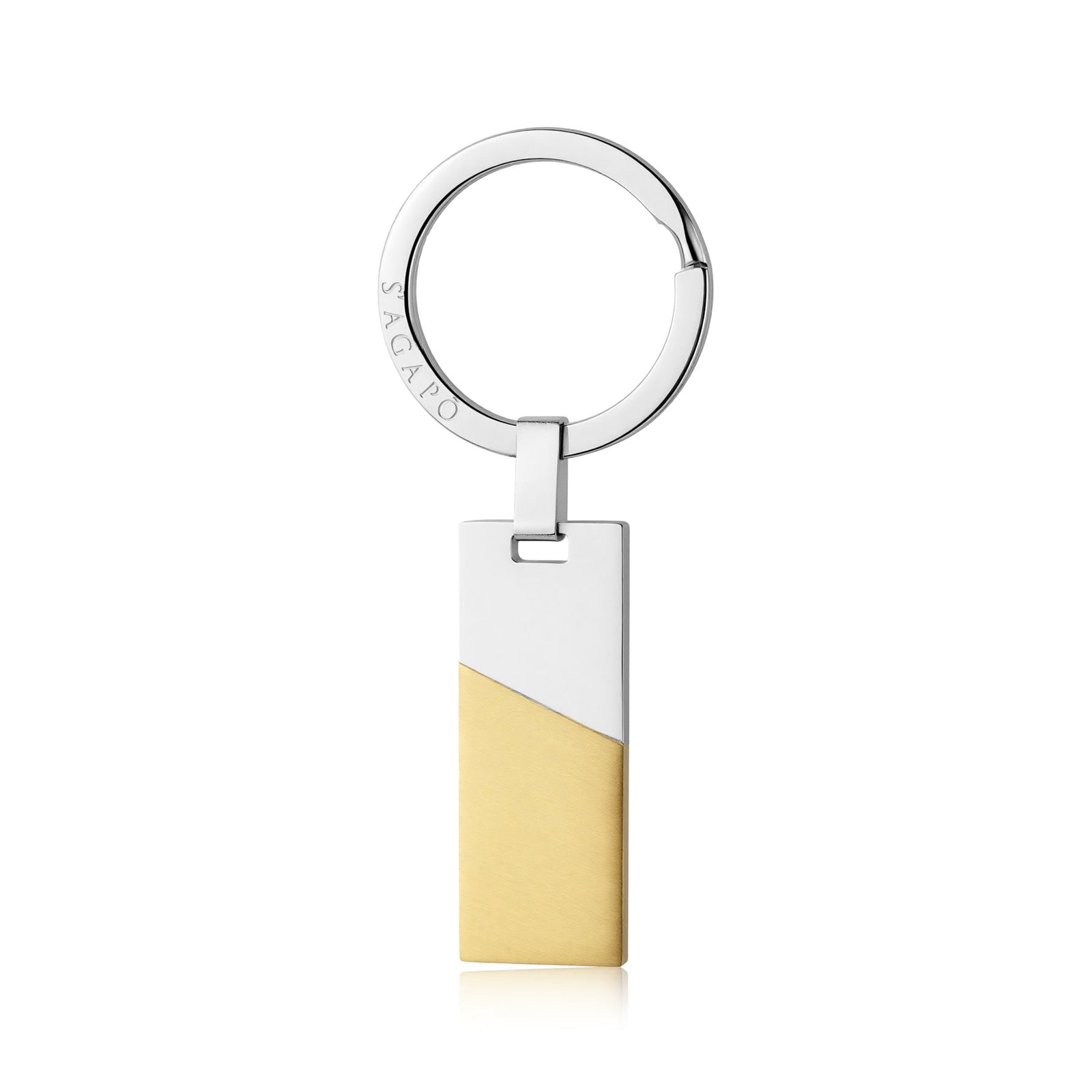 Portachiavi S'Agapõ BOUND SBD52 – Acciaio e pendente oro PVD-2b Gioielli