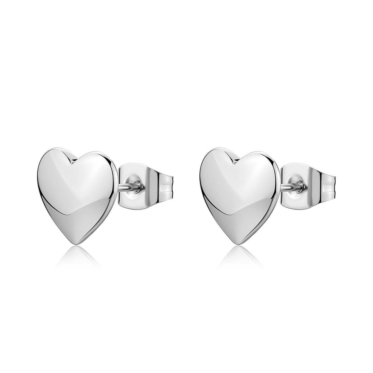 Orecchini S'Agapõ Click SCK299 donna acciaio 316L cuore 10,5 mm-2b Gioielli