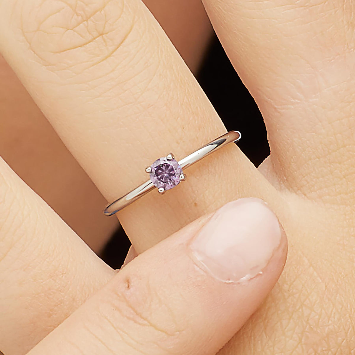 Anello S’Agapõ Dazzly SDZ33 zirconia viola – misura universale-2b Gioielli