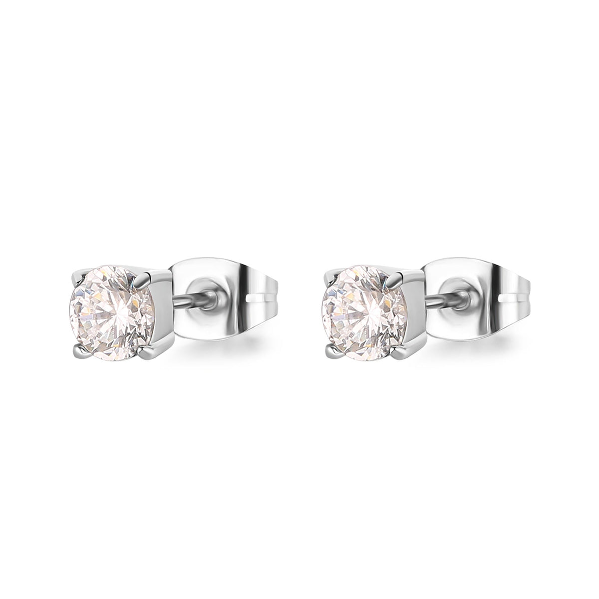 Orecchini S’Agapõ Dazzly SDZ47 cristallo bianco 5 mm