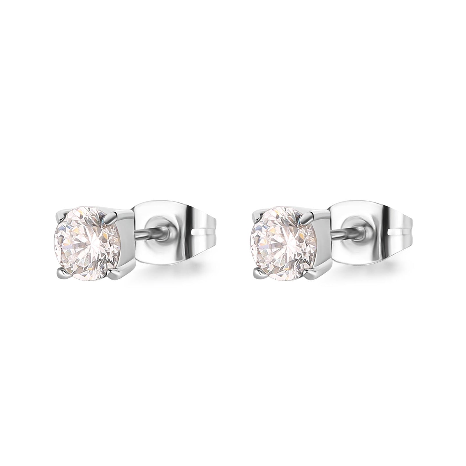 Orecchini S’Agapõ Dazzly SDZ47 cristallo bianco 5 mm