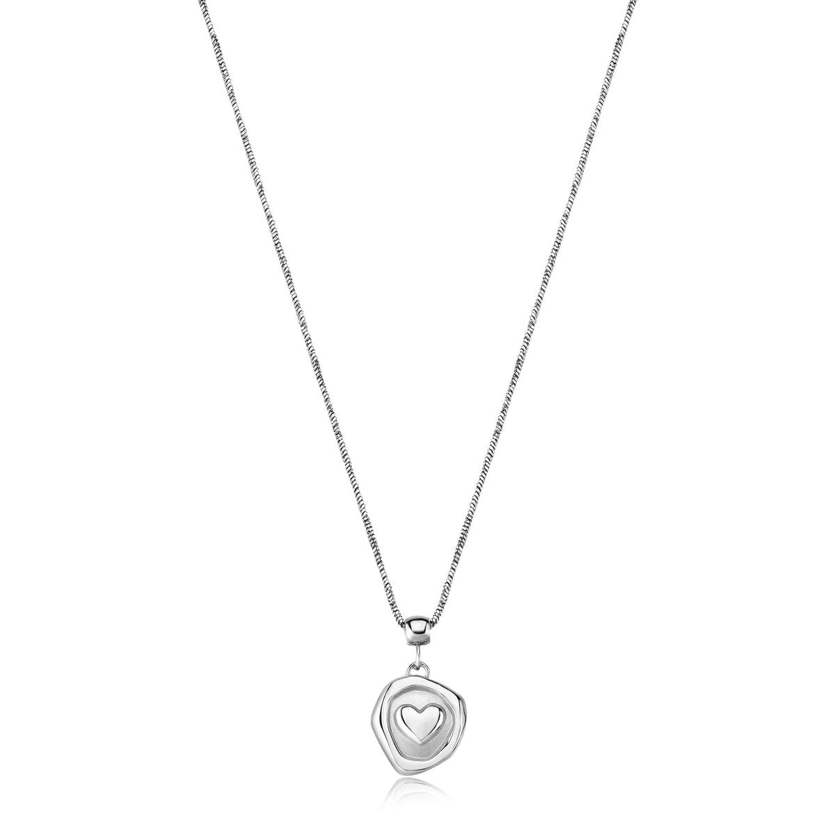 Collana S'Agapõ Feelings SFE10 donna acciaio 316L cuore-2b Gioielli