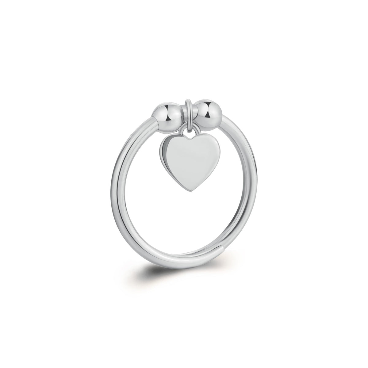 Anello S’Agapõ Feelings SFE31 cuore pendente e sfere in acciaio – misura universale-2b Gioielli