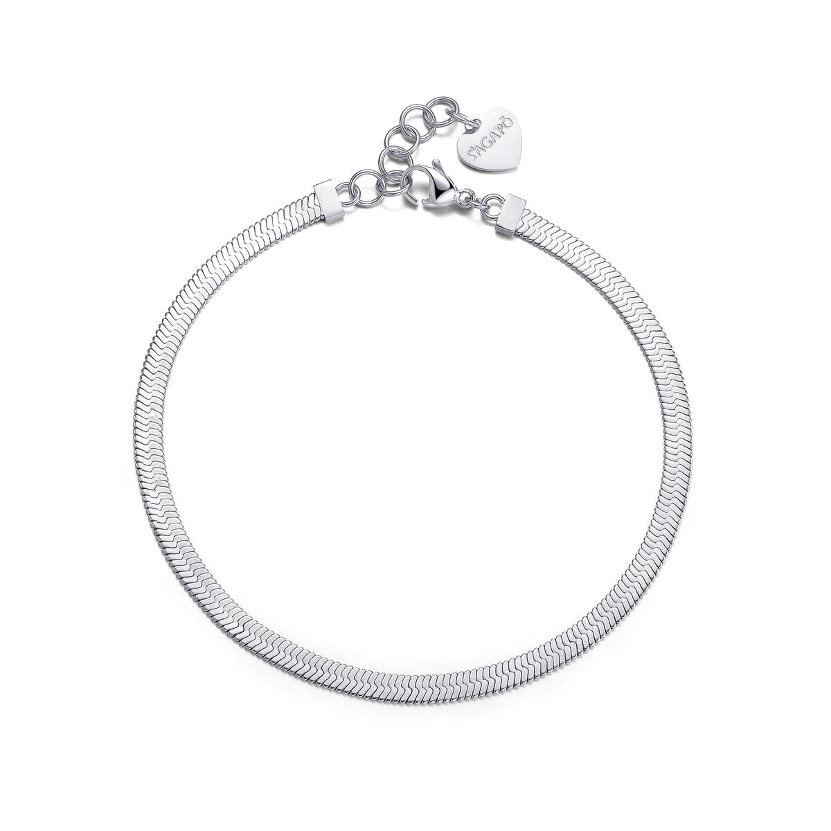 Cavigliera S'Agapõ CHUNKY SHK15 – Catena snake acciaio-2b Gioielli