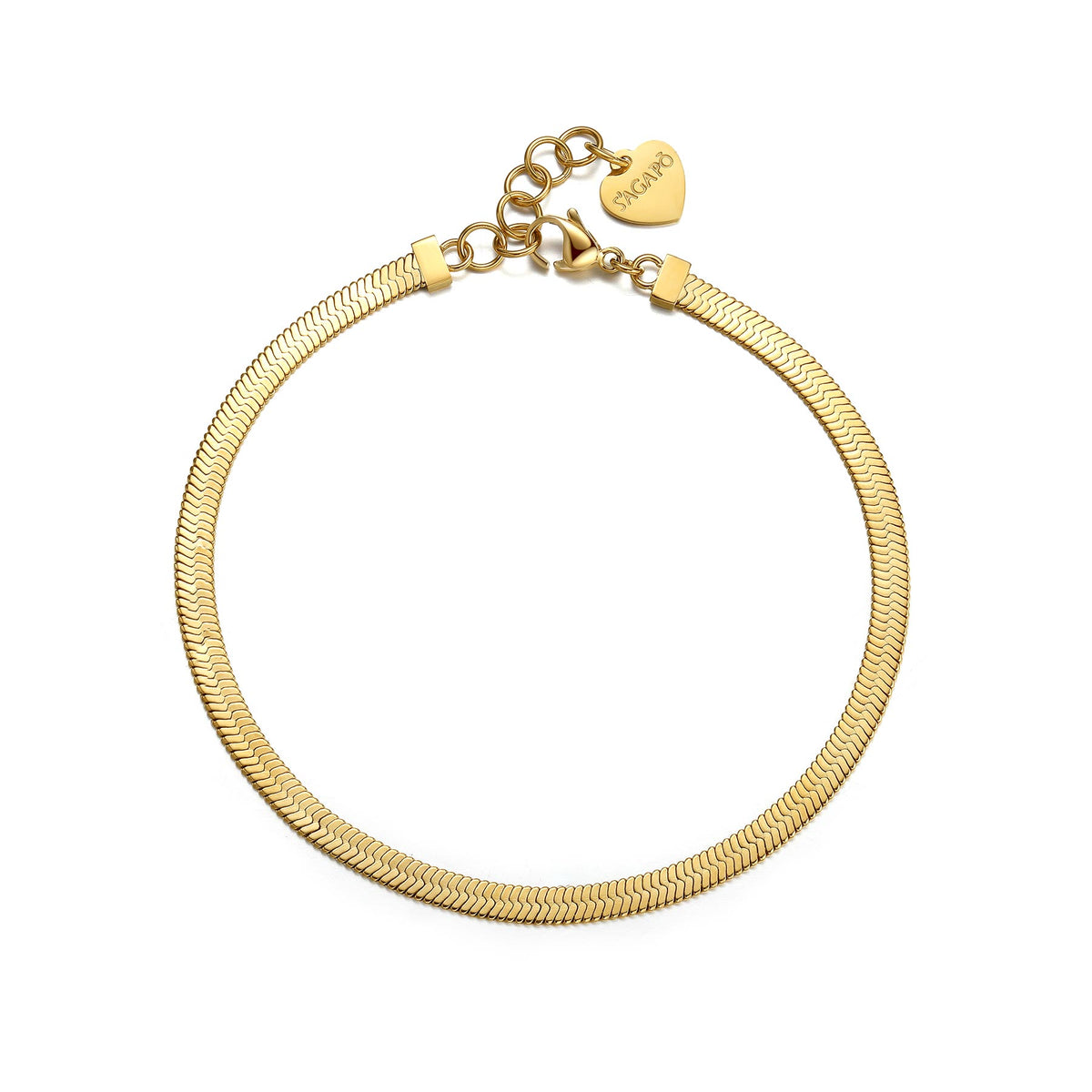 Cavigliera S'Agapõ CHUNKY SHK16 – Catena snake oro PVD-2b Gioielli
