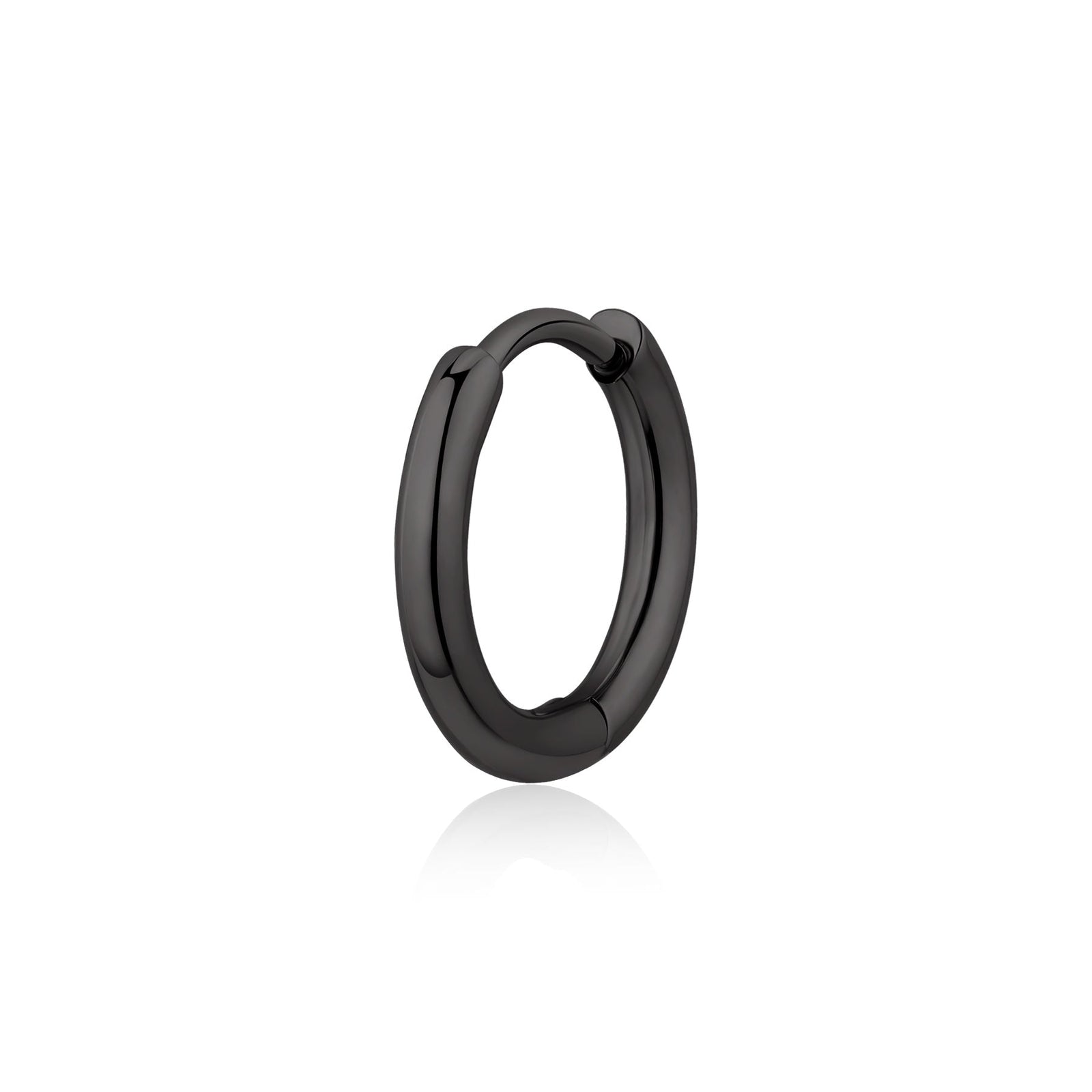 Orecchino singolo S'Agapõ Rogue SRG29 uomo acciaio PVD nero 14 mm-2b Gioielli