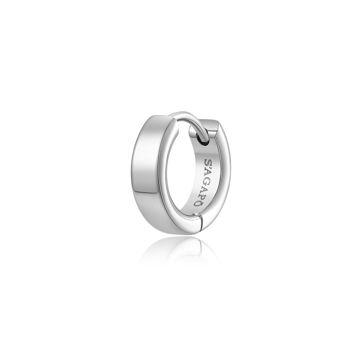 Orecchino singolo S'Agapõ Rogue SRG30 uomo acciaio 316L 13 mm-2b Gioielli