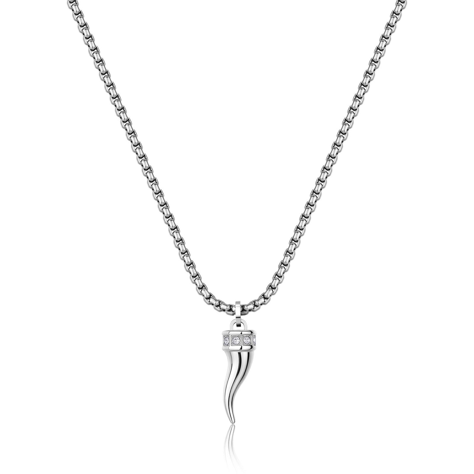 Collana uomo S'Agapõ ROGUE SRG37 – Cornetto in acciaio-2b Gioielli
