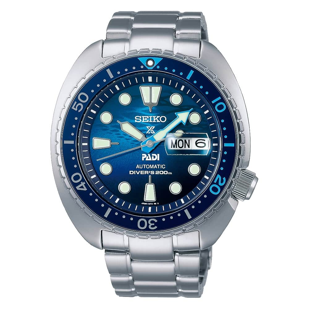 Orologio Seiko Prospex PADI Turtle SRPK01K1 The Great Blue automatico uomo 45 mm-2b Gioielli