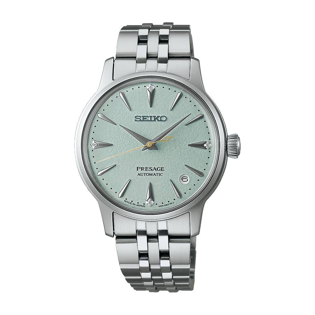 Orologio Seiko Presage Cocktail Frozen Mojito SRPL63J1 automatico donna diamanti 34 mm-2b Gioielli