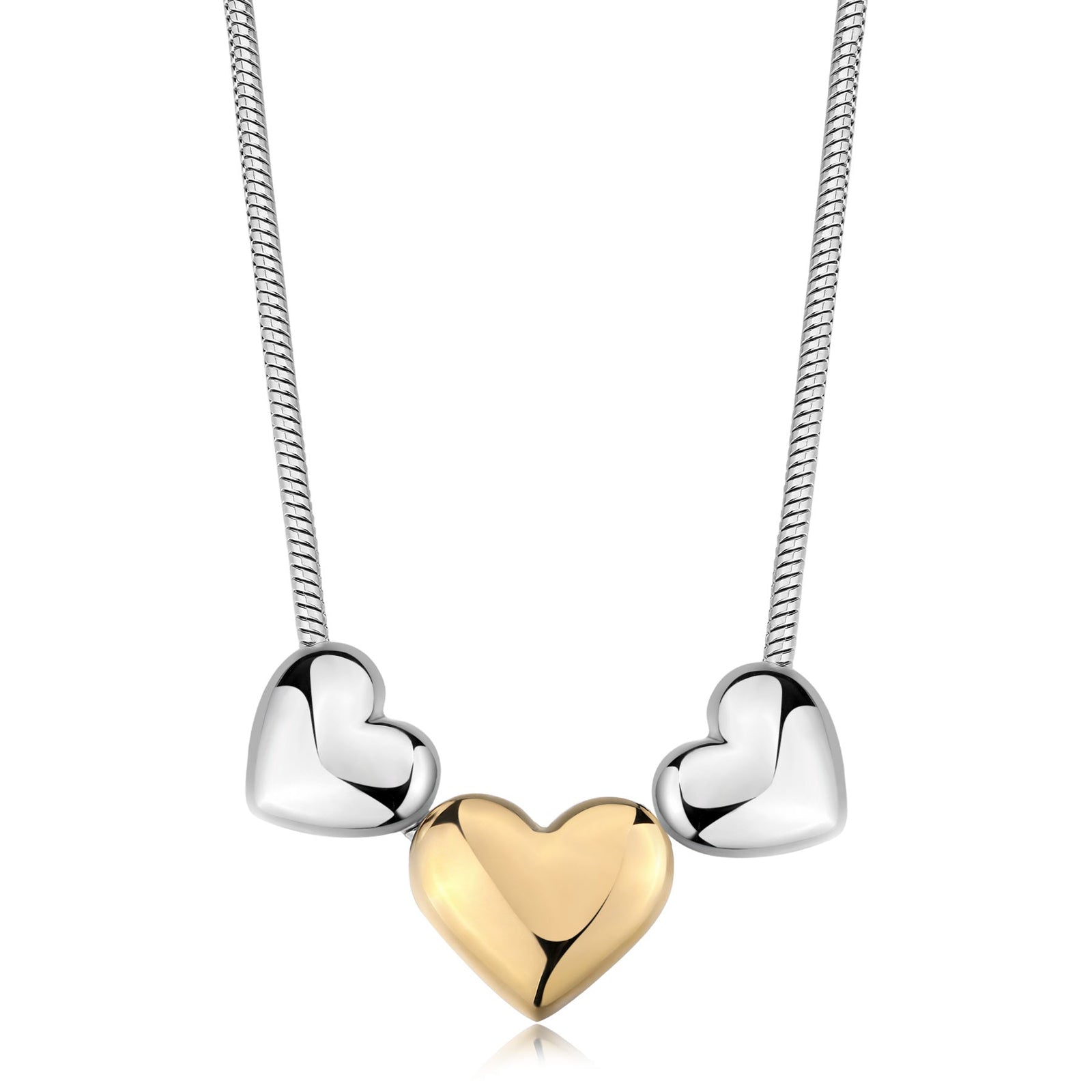 Collana S'Agapõ STELLAR SSE58 – Cuori centrali oro PVD-2b Gioielli