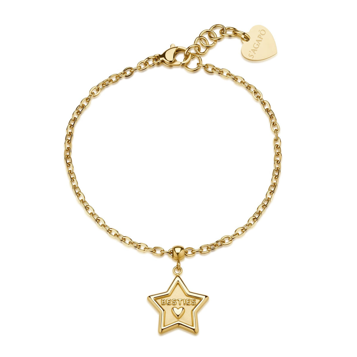 Bracciale S'Agapõ DUH DUH SUH20 – Stella Besties oro PVD-2b Gioielli