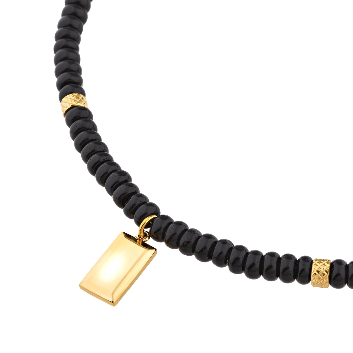 Collana Breil Infinite Star TJ4171 uomo – Agata nera e oro PVD-2b Gioielli