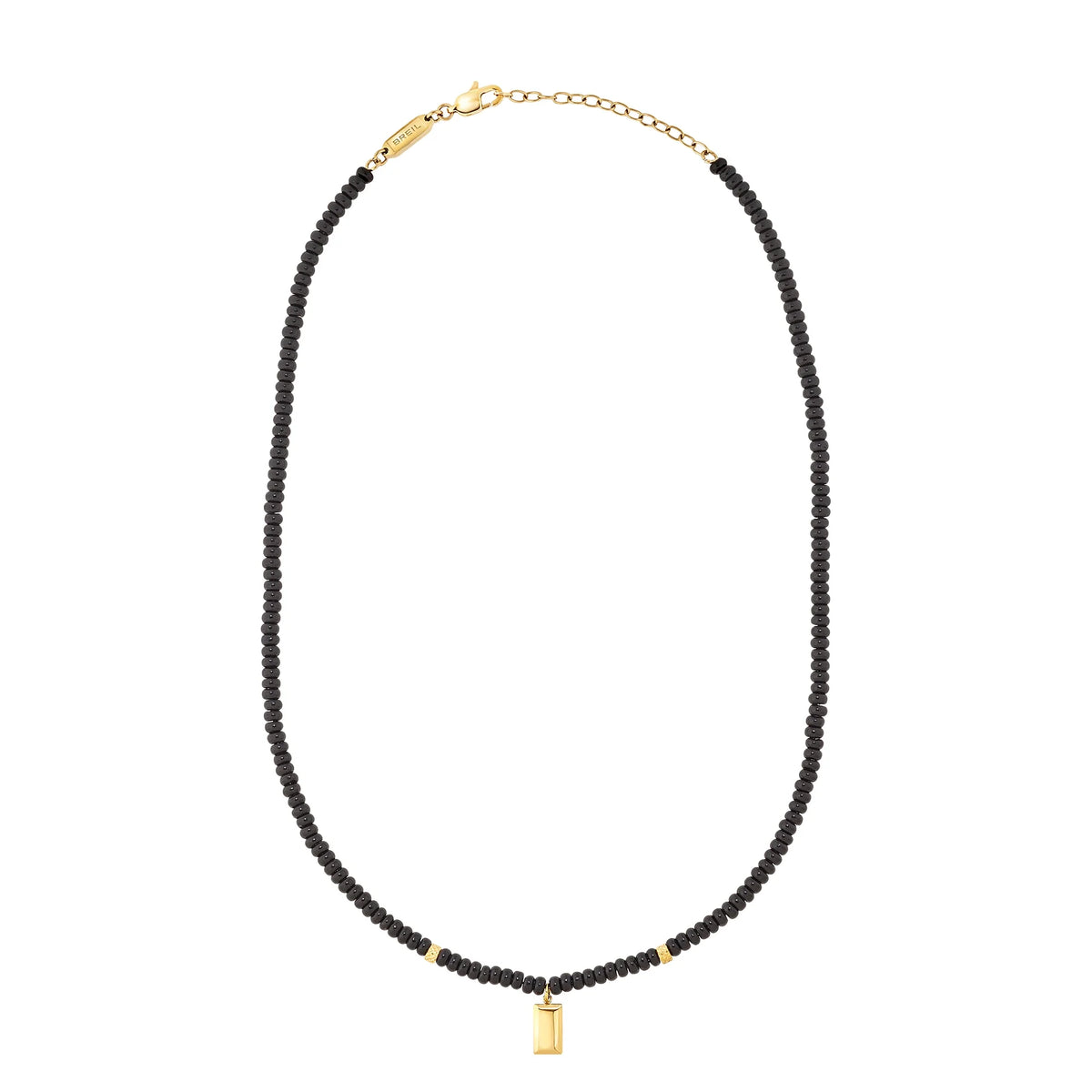 Collana Breil Infinite Star TJ4171 uomo – Agata nera e oro PVD-2b Gioielli