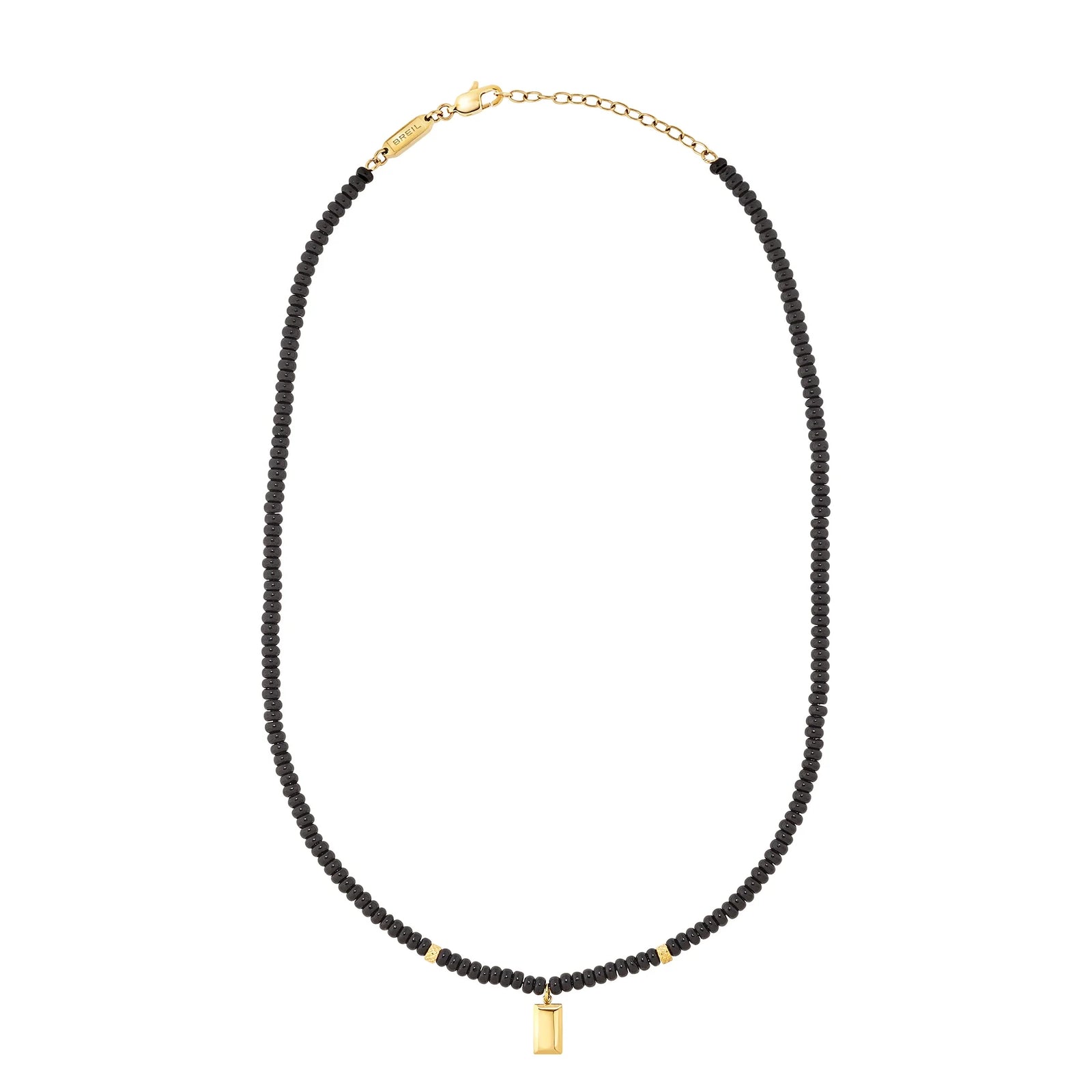 Collana Breil Infinite Star TJ4171 uomo – Agata nera e oro PVD-2b Gioielli