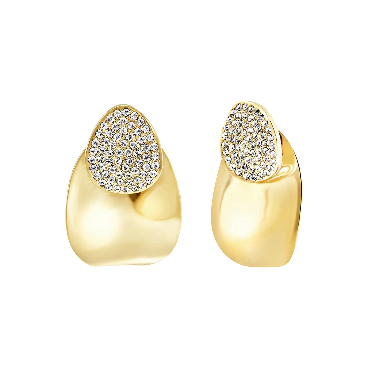 Orecchini Breil B Whisper Glow TJ4201 dorati con pavé di cristalli, vista principale