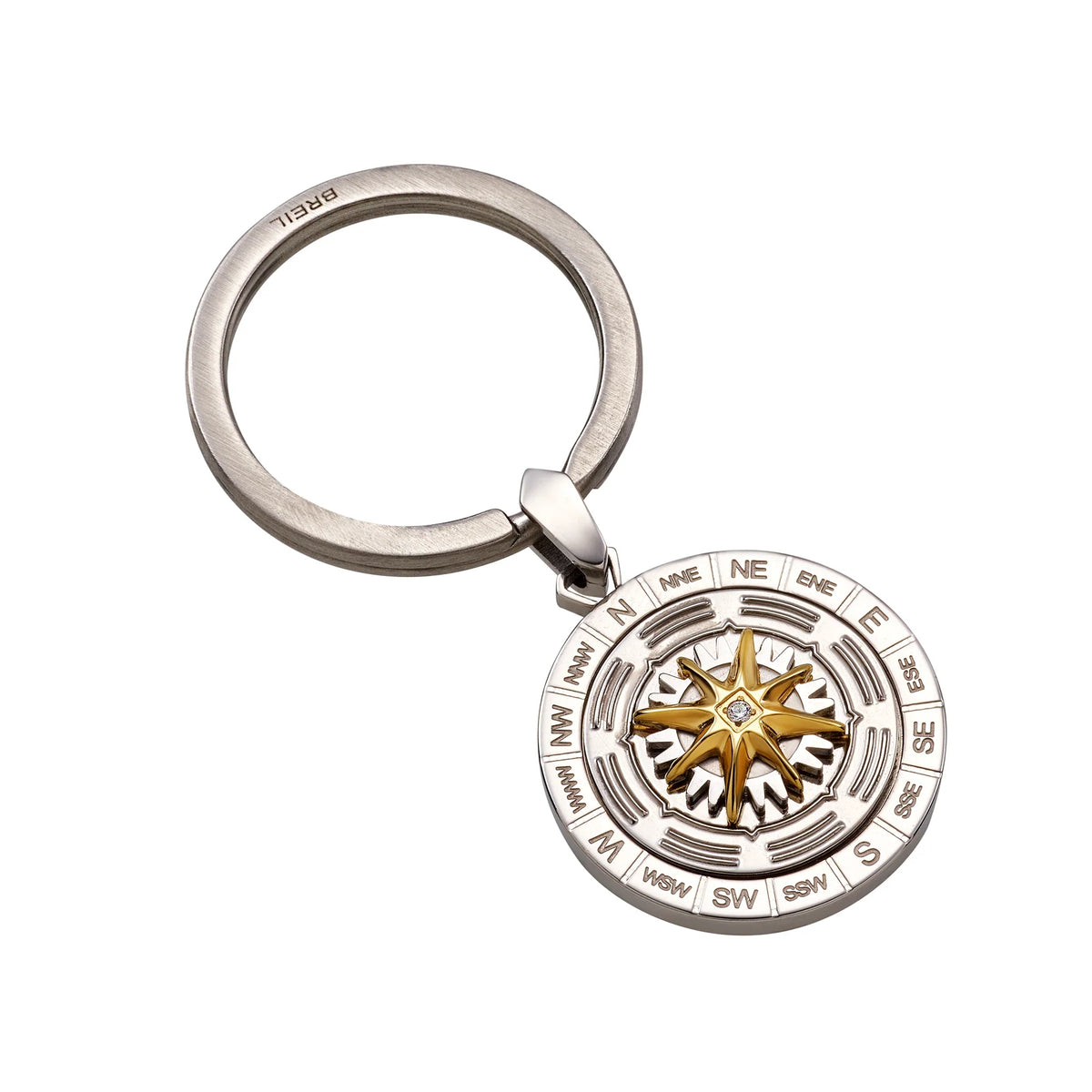 Portachiavi Breil Primal Compass TJ4170 rosa dei venti-2b Gioielli