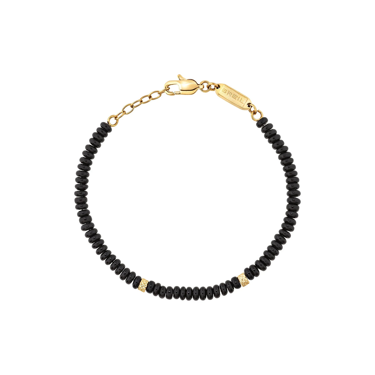 Bracciale Breil Infinite Star TJ4175 uomo nero e oro-2b Gioielli