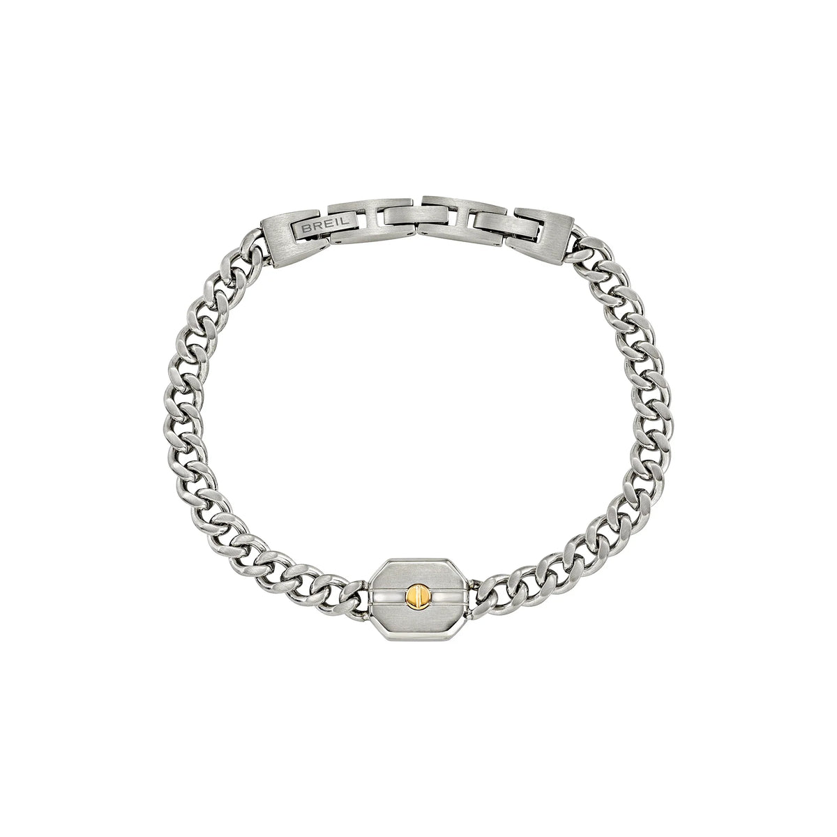 Bracciale Breil Duetto TJ4178 uomo in acciaio e oro 9 kt-2b Gioielli